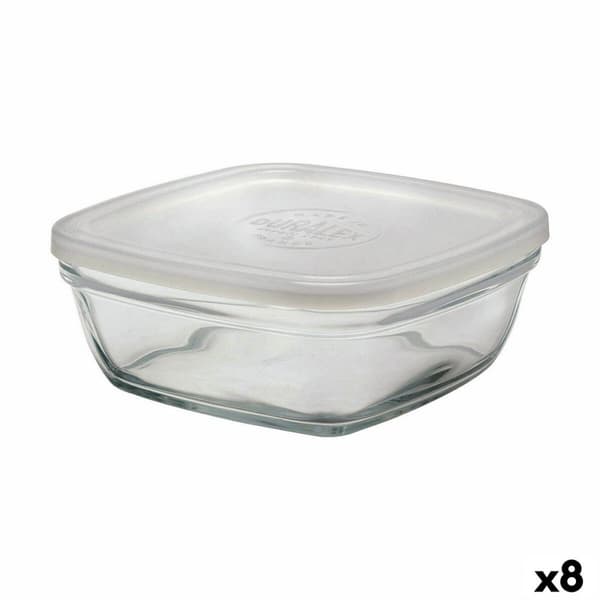 Fyrkantig matlåda med lock Duralex FreshBox 1,15 L 17 x 17 x 7 cm (8 antal)