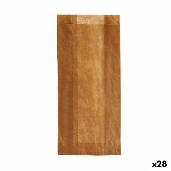 Set med återanvändningsbara livsmedelspåsar Kinvara 190939000486 Brun Cellulóz 10 x 34 cm Komposterbar (28 antal)