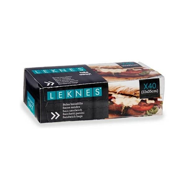 Set med återanvändningsbara livsmedelspåsar 22 x 35 cm Polyetylen (30 antal)