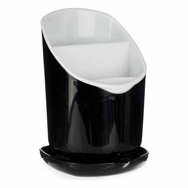 Bestickhållare Kinvara AP-9143 Vit Svart Plast 12 x 19 x 12,5 cm Middagskostym (12 antal)
