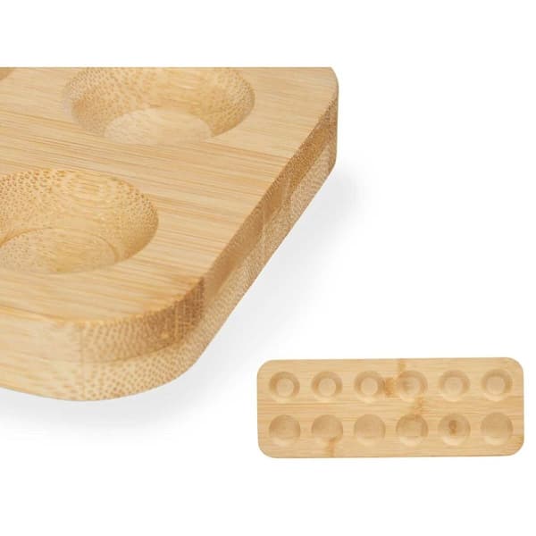 Äggkopp Kinvara CN-KT200062-1B Brun Bambu 40 x 3,4 x 40 cm (12 antal)