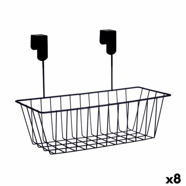 Korg för kökshylla Kinvara W6692P PDQ Svart Järn 28 x 12 x 9 cm (8 antal)