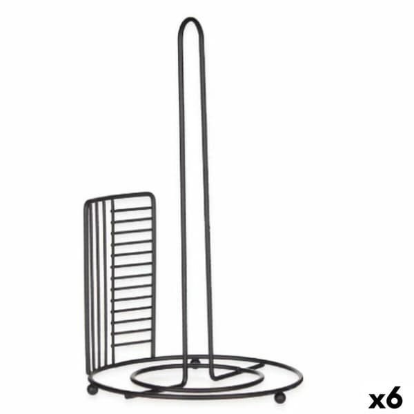 Hushållspappershållare Kinvara W7728-3P Svart Metall 18,5 x 31,5 x 18,5 cm (6 antal)