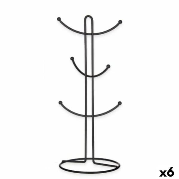 Mugghängare Kinvara CN-W3154-1P Svart Metall 16 x 39 x 16 cm (6 antal)