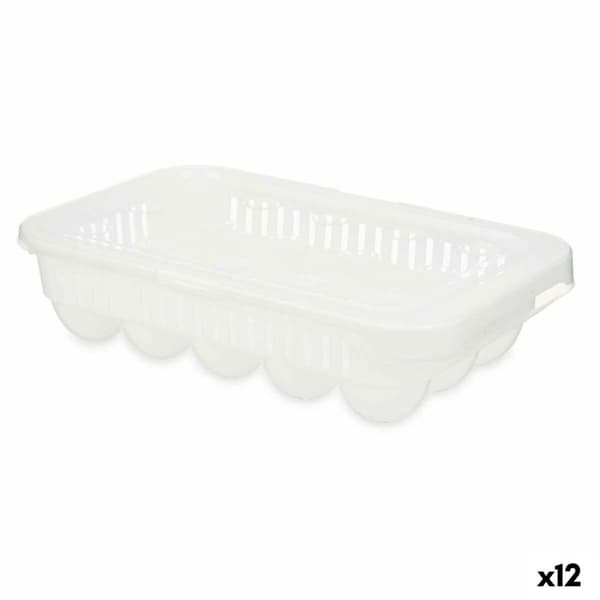 Äggkopp Kinvara 02 1067 Vit Transparent Plast 17,5 x 7 x 28,5 cm (12 antal)