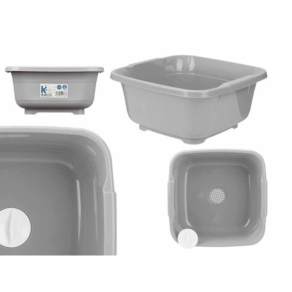 Tvättbalja Kinvara 03 1071 Grå Plast 11 L (12 antal)