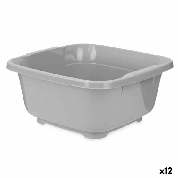 Tvättbalja Kinvara 03 1071 Grå Plast 11 L (12 antal)