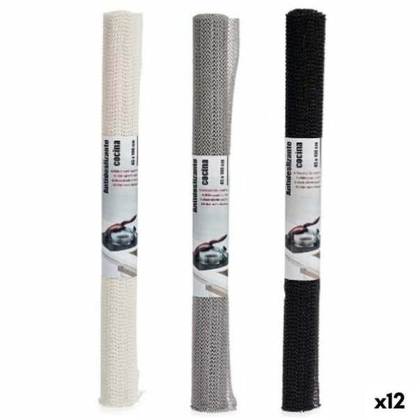 Halkfri matta Kinvara SJ-A101-3 Vit Svart Grå Gummi 45 x 0,1 x 100 cm (12 antal)
