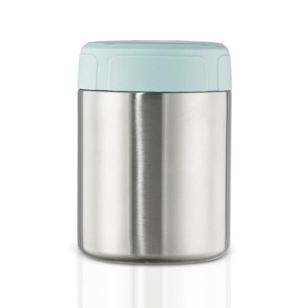 Xavax Stainless Steel Thermal Mug, 500 ml, Leak-proof Soup Mug, pastel blue