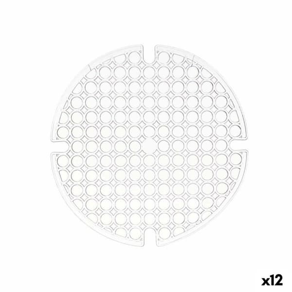 Halkfri matta Kinvara 29100272 Transparent Plast 29 x 0,1 x 29 cm Diskho (12 antal)