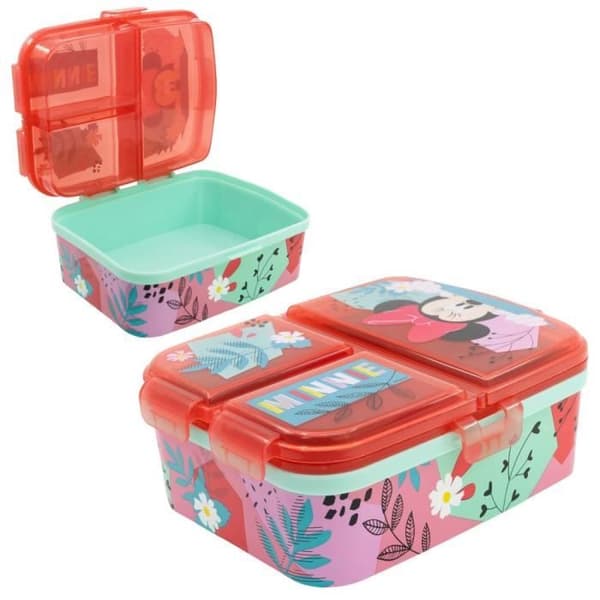 Lunchbox - Disney - Musse Pigg - 4 Fack - Rosa - Barn