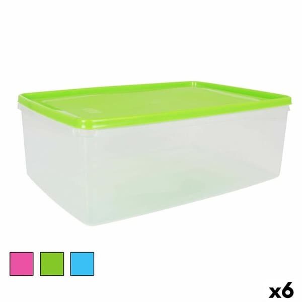 Suorakulmainen eväsrasia kannella Suorakulmainen 8 L 36 x 24,5 x 13 cm (6 osaa)