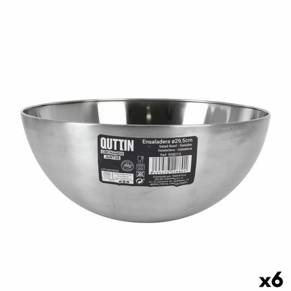 Salladsskål Quttin   Silvrig Ø 29,5 cm Stål (6 antal)