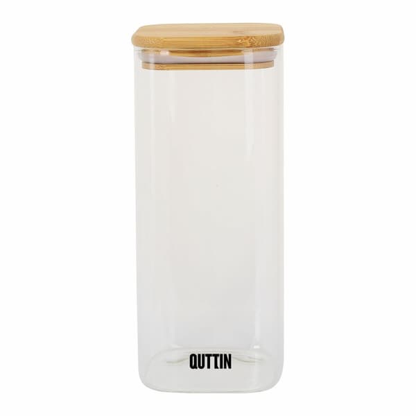 Behållare för matkonservering Quttin Bambu Borosilikatglas 1 L (12 antal)