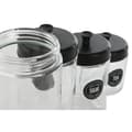 Pikkukuva 3 / 5: 4 purkkia Home ESPRIT Musta Metalli Kristalli 1 L 1,5 L 1,8 L 10,4 x 10,4 x 26,4 cm