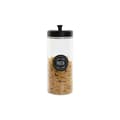 Pikkukuva 4 / 5: 4 purkkia Home ESPRIT Musta Metalli Kristalli 1 L 1,5 L 1,8 L 10,4 x 10,4 x 26,4 cm