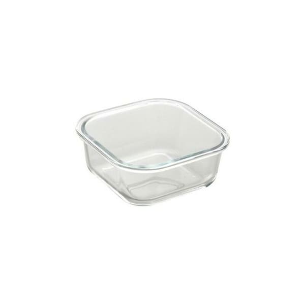 Bergner Lunchbox Set Q4052 Röd fyrkantig borosilikatglas (3 st)