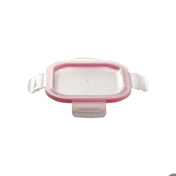 Bergner Lunchbox Set Q4052 Röd fyrkantig borosilikatglas (3 st)