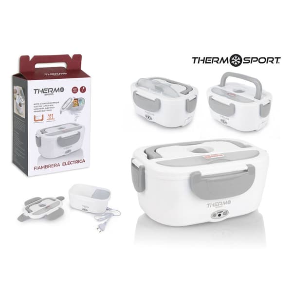 Elektrisk lunchbox Quttin 88459 1,05 L Grå 23 x 17 x 10 cm