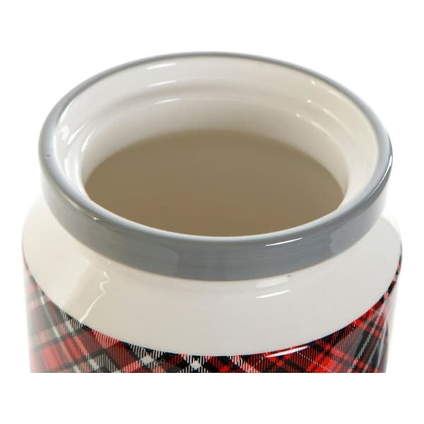 Purkki DKD Home Decor Musta Punainen Harmaa 15 x 15 x 22 cm