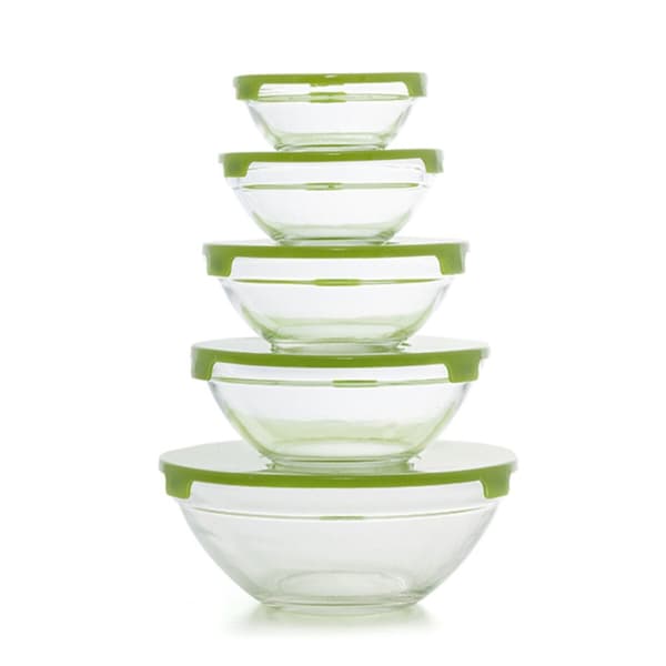 Madkassesæt 5 Glass EH Blå Gennemsigtig