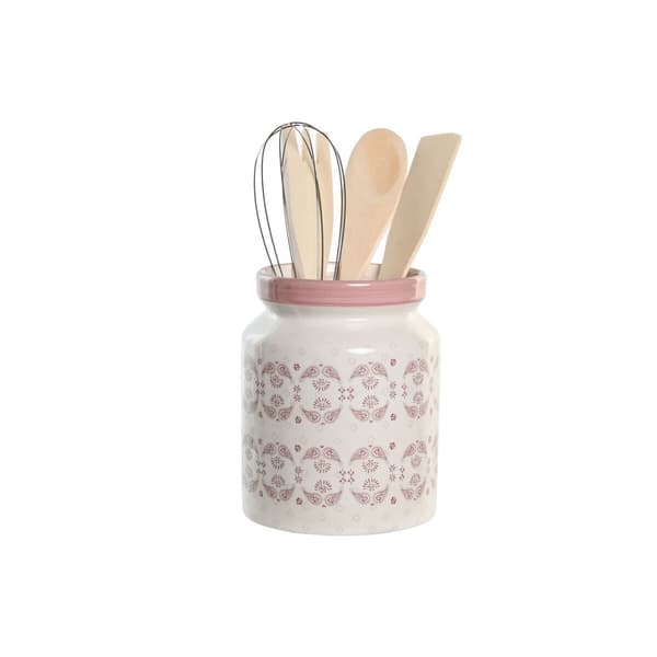 Dåse til køkkenudstyr DKD Home Decor Metal Dolomite Træ MDF 12 x 12 x 22 cm