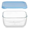 Miniatyrbild 3 av 3: Lunchlåda Pasabahce Snow Blå Transparent Glas Polyetylen 420 ml 12,5 x 6 x 9,5 cm (12 antal)