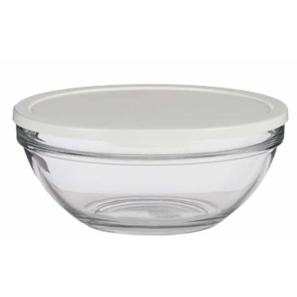 Rund matlåda med lock Chefs Vit 2,5 L 23,7 x 10,1 x 23,7 cm (4 antal)