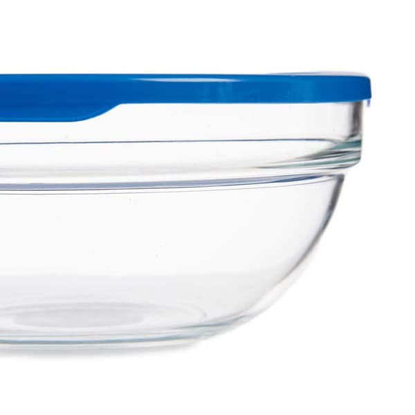 Rund matlåda med lock Chefs Blå 1,135 L 17,2 x 7,6 x 17,2 cm (4 antal)