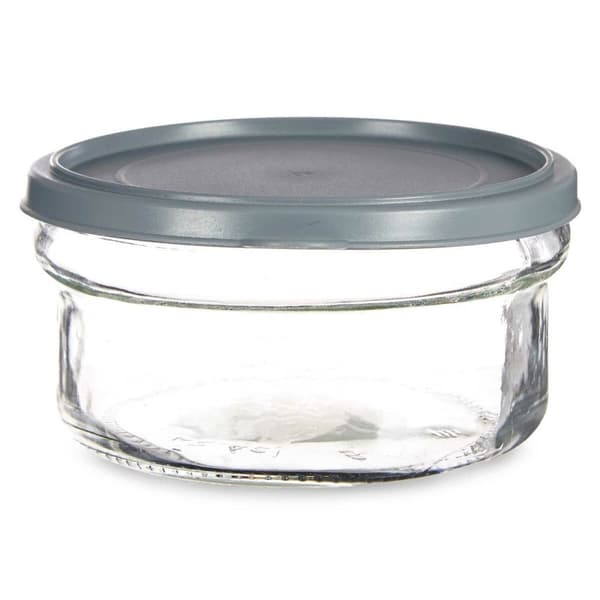Pyöreä eväsrasia kannella Vivalto 249-3 Harmaa Muovinen 415 ml 12 x 6 x 12 cm (24 osaa)