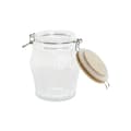 Miniatyrbild 3 av 3: Uppsättning med 3 Burkar Home ESPRIT Transparent Silikon Bambu Glas 13,5 x 13,5 x 27 cm