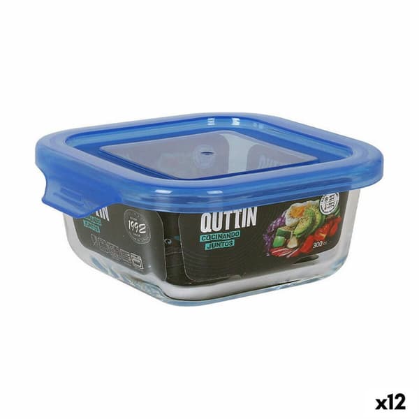 Lunchlåda Quttin   Blå 12 x 12 x 5,3 cm (12 antal)