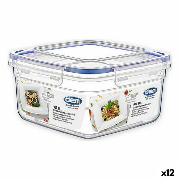 Ilmatiivis eväsrasia Dem 900 ml 15 x 15 x 8 cm (12 osaa)