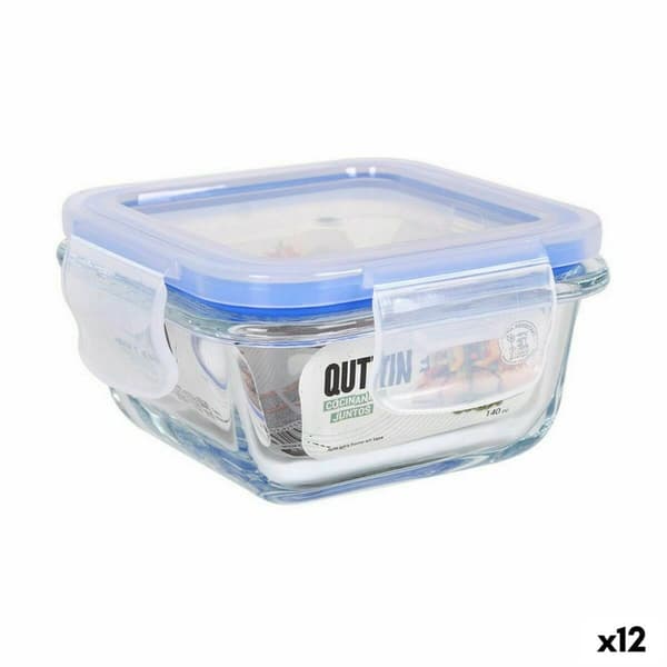 Hermetisk madkasse Quttin Firkantet 140 ml (12 enheder)