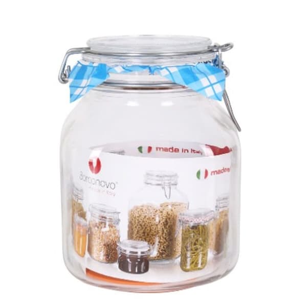 Burk Borgonovo Hermetisk Transparent Glas 2L 13 x 13 x 17,5 cm (6 antal)