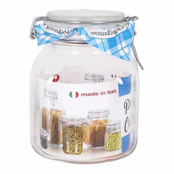 Glaskrus Borgonovo 33211 Hermetisk Gennemsigtig 1,7 L 12 x 12 x 17 cm (6 enheder)