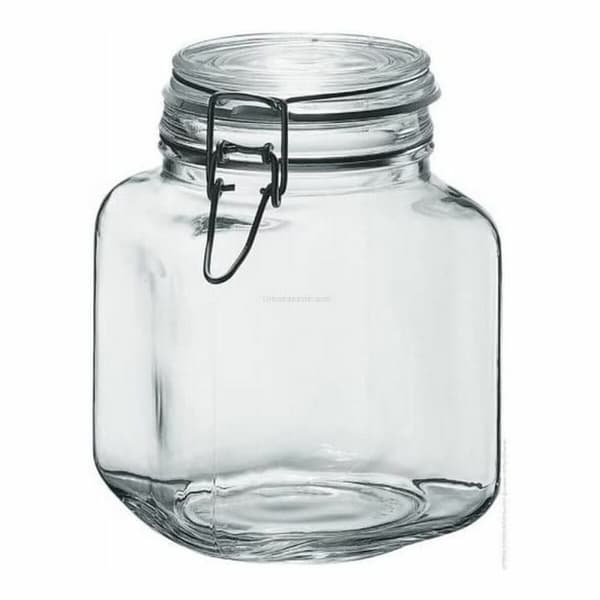 Glaskrus Borgonovo 33211 Hermetisk Gennemsigtig 1,7 L 12 x 12 x 17 cm (6 enheder)