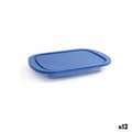 Miniatyrbillede 1 af 2: Madkasse Borgonovo Igloo Blå Rektangulær 800 ml 26 x 18,5 x 3,4 cm (12 enheder) (26 x 18,5 x 3,4 cm)