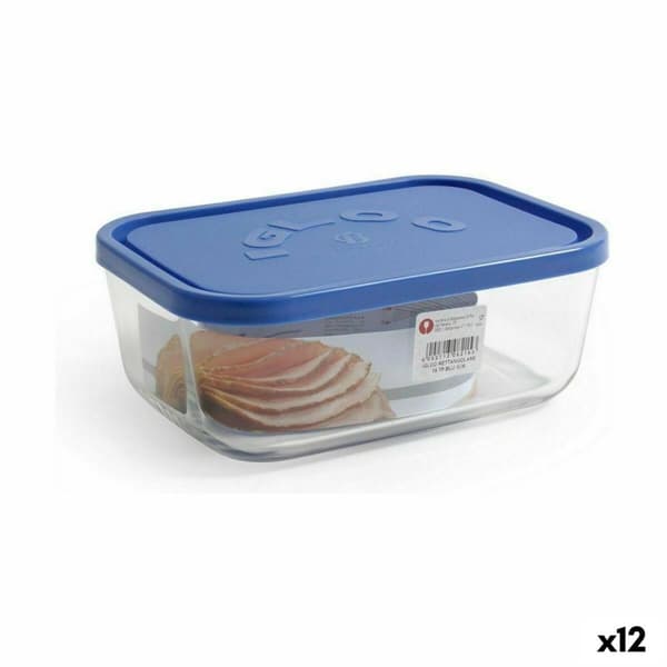 Madkasse Borgonovo Blå Rektangulær 1,3 L 19 x 13,5 x 7,2 cm (12 enheder)