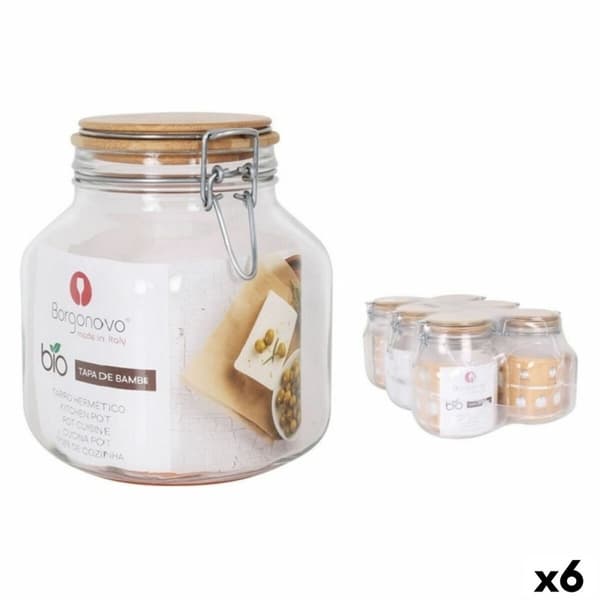 Purkki Borgonovo Primizie Bambu 1,7 L 12 x 12 x 17 cm (6 osaa)