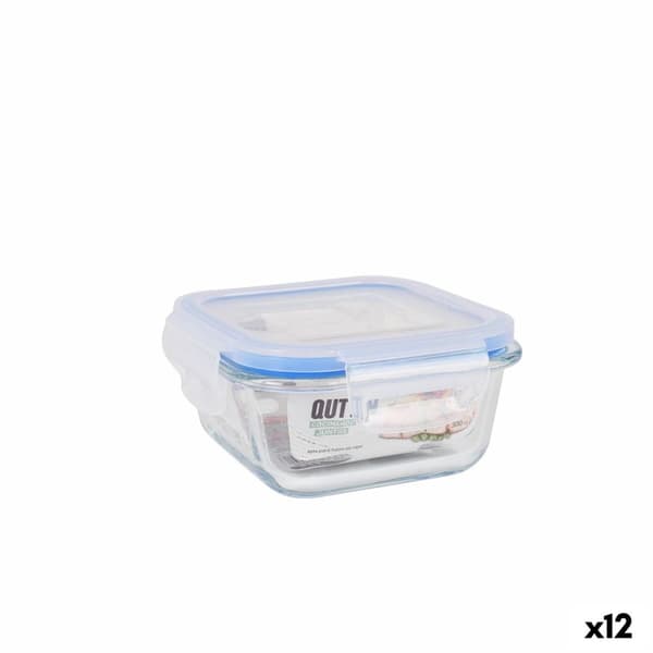 Hermetisk matlåda Quttin Fyrkantig 300 ml (12 antal)