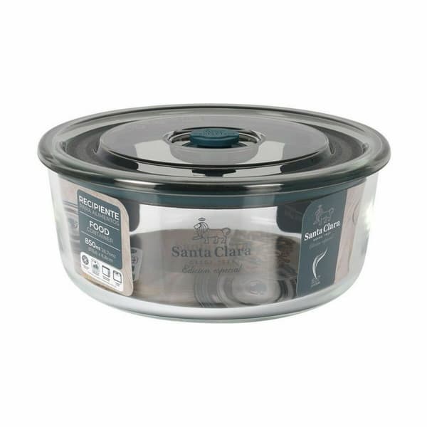 Hermetisk madkasse Santa Clara Grå 850 ml 15,6 x 6,8 cm (4 enheder)