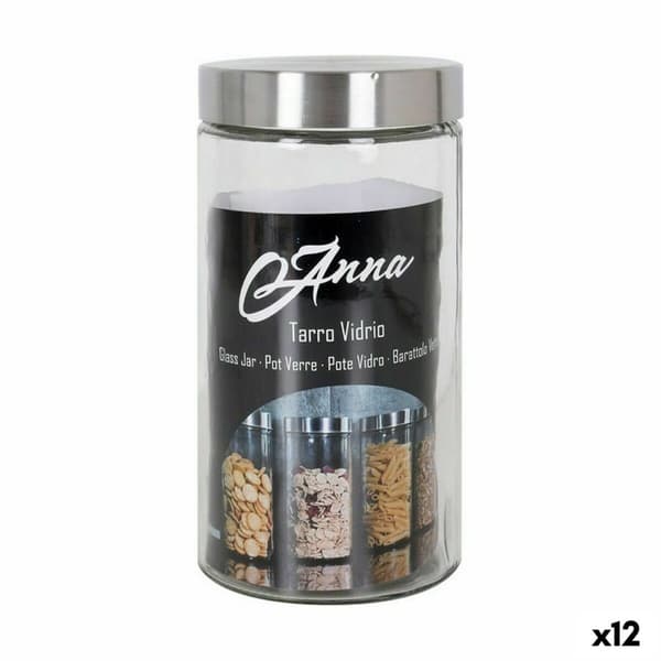 Purkki Anna 1,7 L Lasi Teräs 11 x 11 x 22 cm (12 osaa)