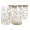 Pikkukuva 3 / 4: Purkki DKD Home Decor Bambu Borosilikaattilasi Shabby Chic 1 L 10 x 10 x 17 cm (4 osaa)