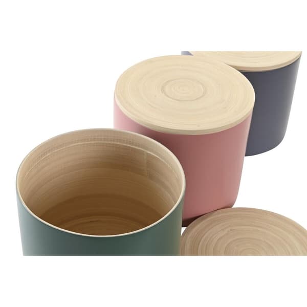 Burk DKD Home Decor Bambu 2,6 L 18 x 18 x 16 cm (3 antal)