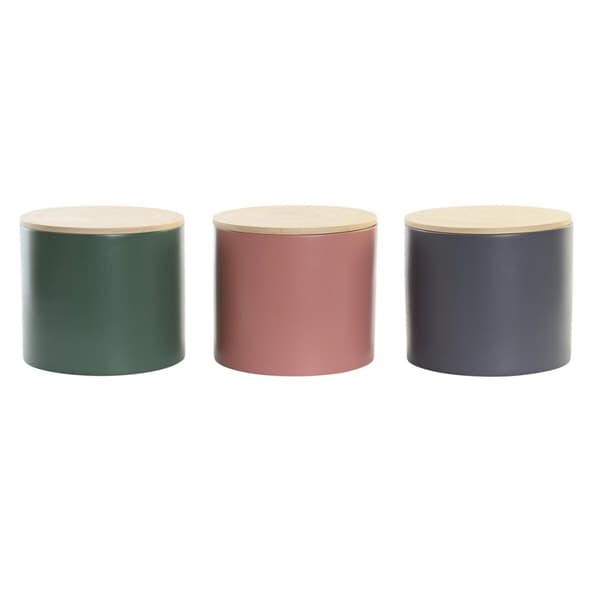 Burk DKD Home Decor Bambu 2,6 L 18 x 18 x 16 cm (3 antal)