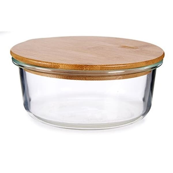 Rund matlåda med lock Vivalto LHB-HR-620F Bambu 15 x 6,5 x 15 cm (12 antal)
