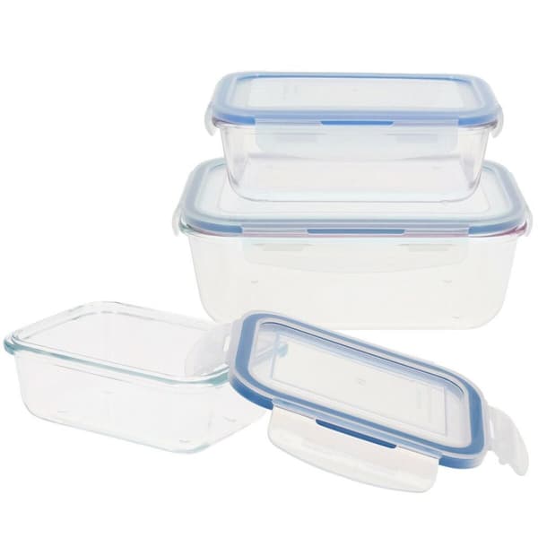 Set med stapelbara, hermetiskt förslutna, matlådor Max Home 6 antal 23 x 7,5 x 17,5 cm