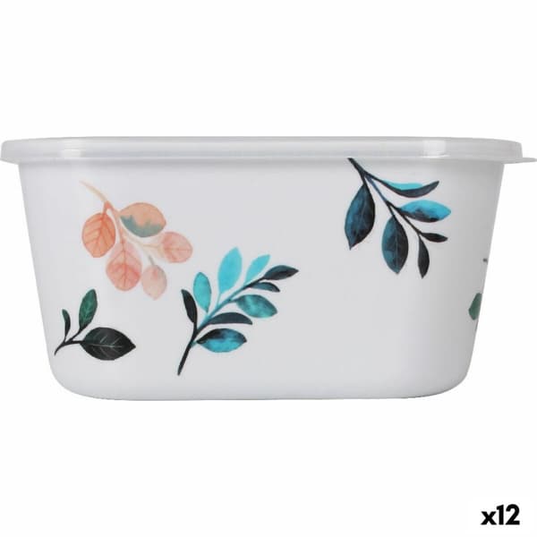 Fyrkantig matlåda med lock La Mediterránea Alba Melamin 15,5 x 15,5 x 7,5 cm (12 antal)
