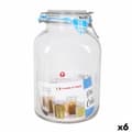 Miniatyrbild 1 av 2: Burk Borgonovo Hermetisk Transparent Glas 4,25 L 14,5 x 14,5 x 26 cm (6 antal)
